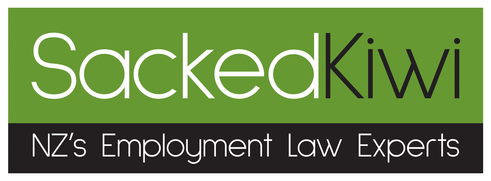 Sacked Kiwi NZ's Employment Law Experts green logo
