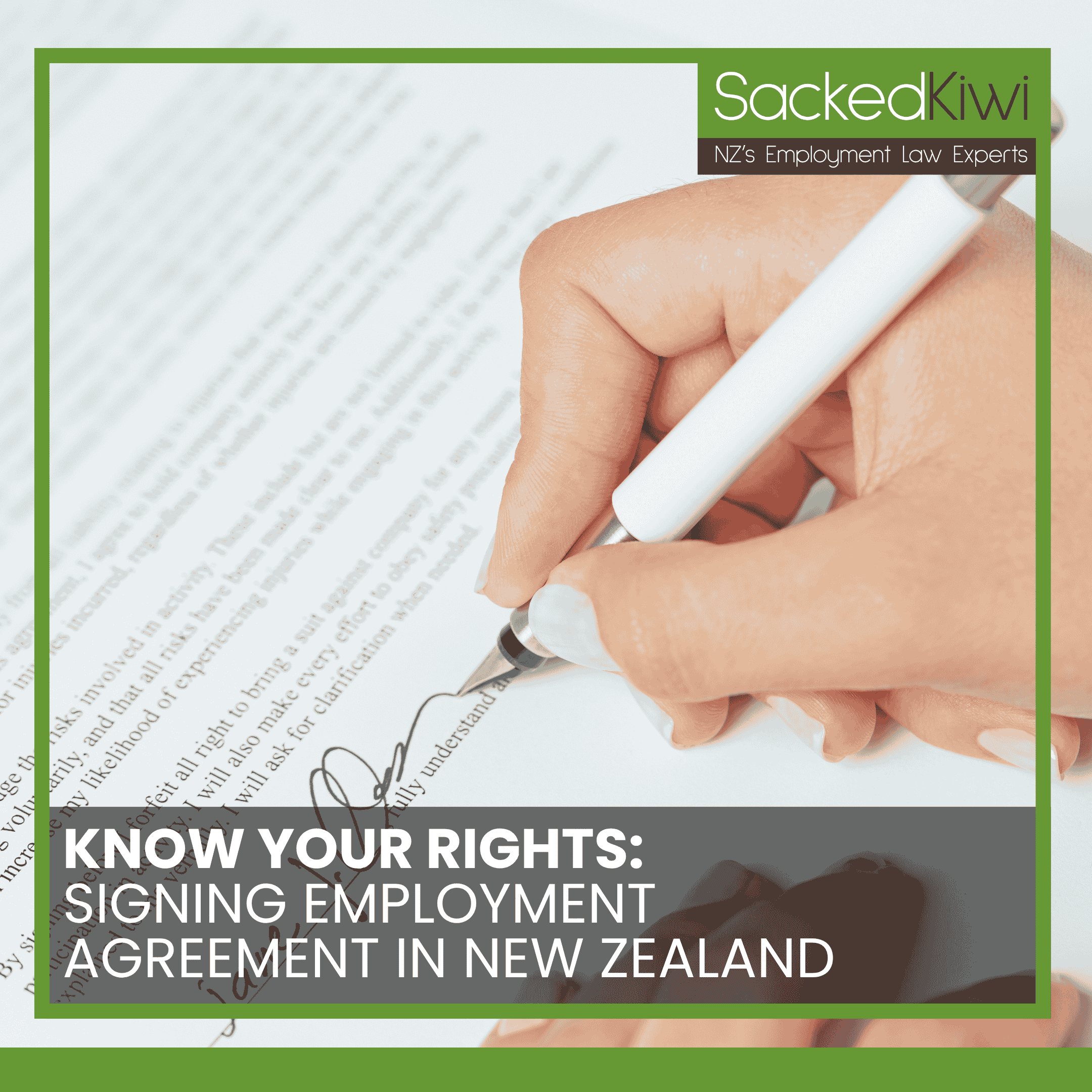Know Your Rights Signing Employment Agreement in New Zealand